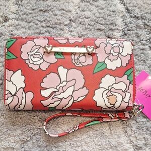 Betsey Johnson Red Floral Wallet NWT
